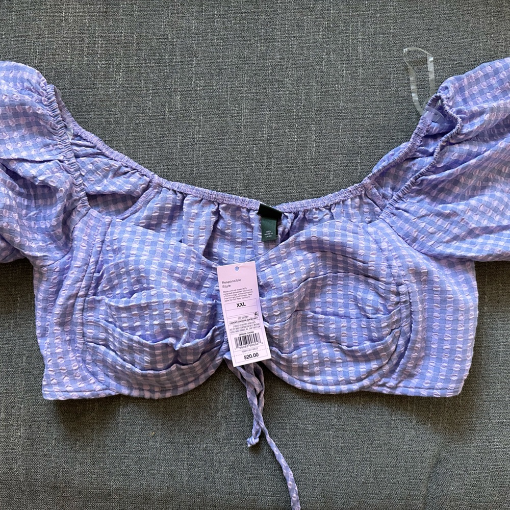 Purple crop top